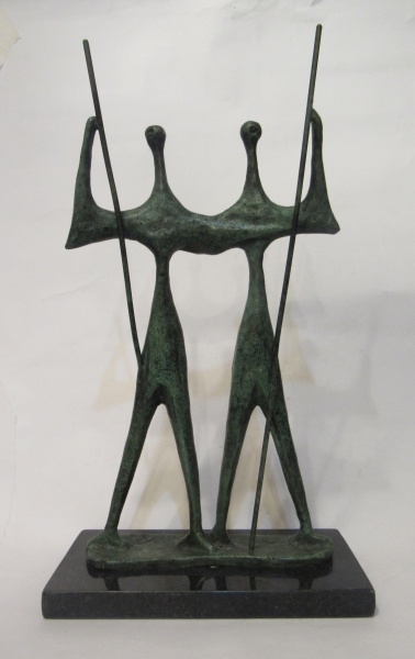 BRUNO GIORGI Candango Escultura Em Bronze Base Em Gr