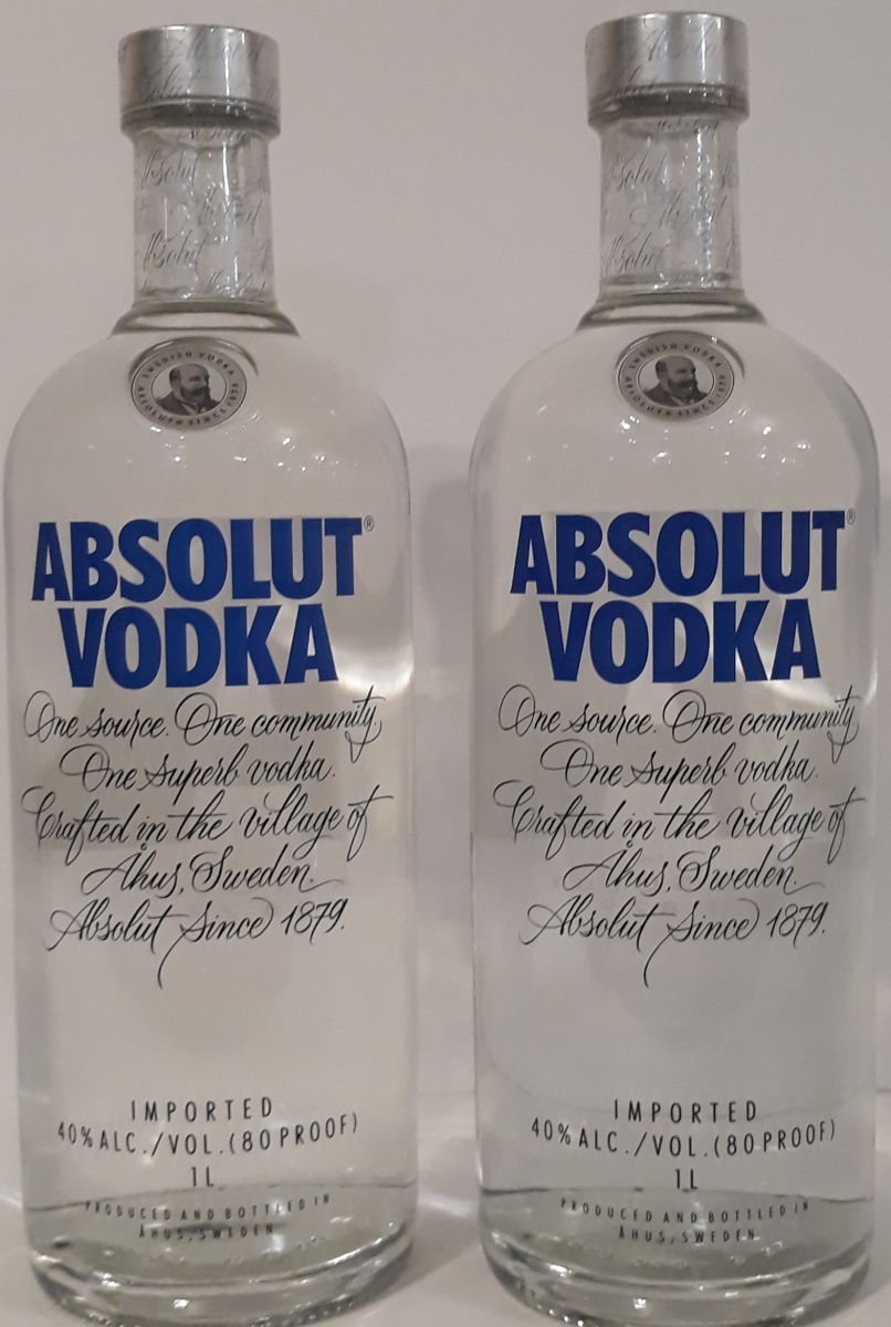 Vodka ABSOLUT, 2 litros.