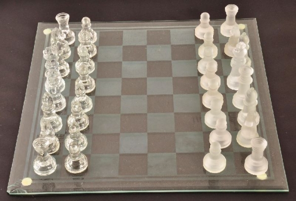 Tabuleiro de xadrez - vidro - Catawiki