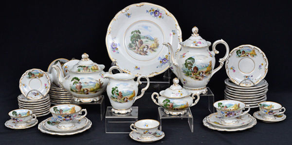 Aparelho De Cha E Cafe Porcelana Schmidt 1960