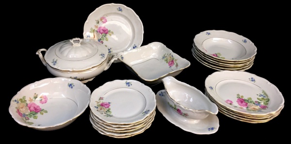 Aparelho De Jantar Completo Porcelana Schmidt Antigo