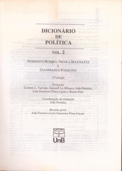 Dicionário de Política. 2 volumes