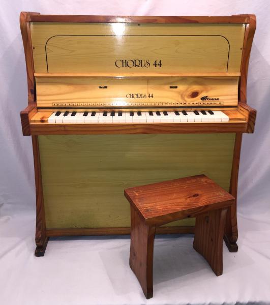 Piano infantil, madeira lacado, rosa - Bazar Paris