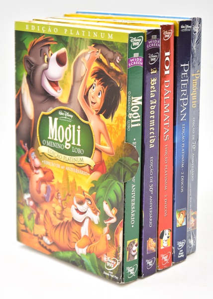 WALT DISNEY - 5 DVDs - Pixar Short Filmes; Tico e Teco