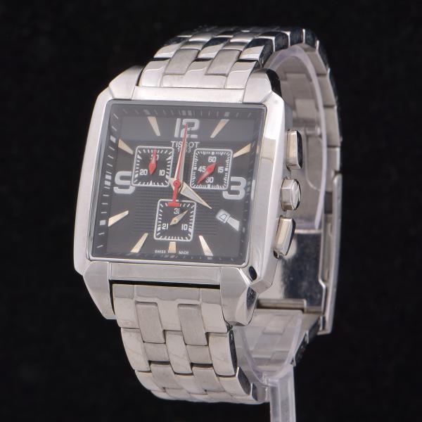 TISSOT Rel gio de pulso masculino. Caixa quadrada e p