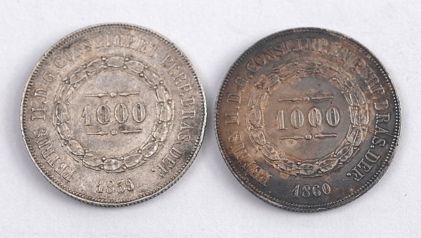 Brasil, 1000 Réis - Pedro II, 1860