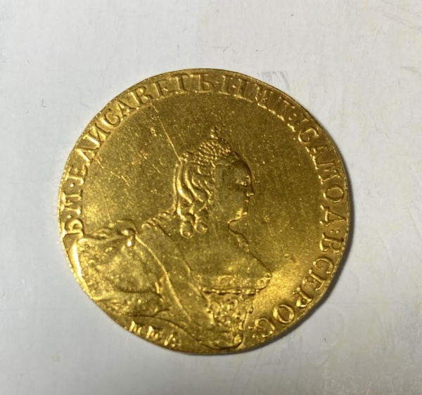 NUMISMÁTICA - MOEDA DE OURO ESTRANGEIRA , ANO 1756 ,  16.40 gr