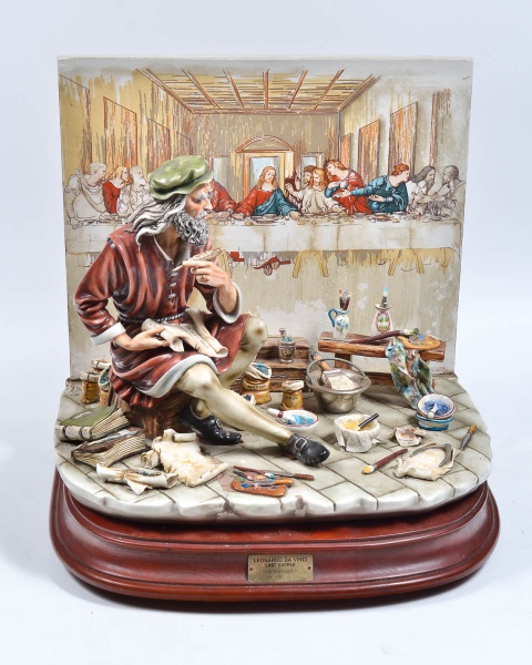 LEONARDO DA VINCI - LAST SUPPER - LIMTED EDITION - PZ 1500/10. Elegante grupo escultórico, moldado e