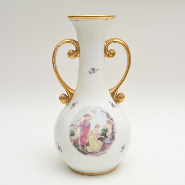 Arte . Pote de porcelana com tampa. Formato redondo. Decoração foto 8