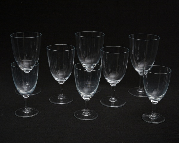 Arte . Licoreiro e 6 tacinhas de cristal branco transparente. foto 6