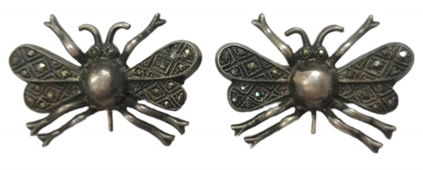 Arte . - 4113 - BROCHE DE PRATA COM ESFERAS DE MARCASSITA | 4x foto 3