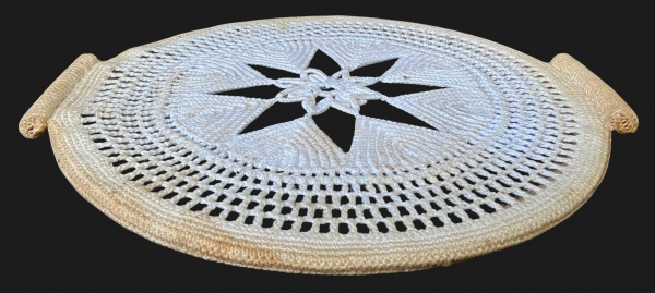 Arte . - 4556 - GRANDE CENTRO DE MESA DECORADO COM BASE COM RE foto 5