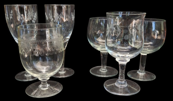 Arte . - CDIX - 5 TAÇAS PARA BEBIDAS ESTILO HOCK E BURGUNDY | foto 4