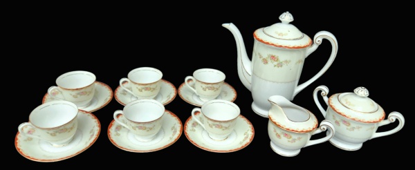 Arte . - CCXCVIII - CONJUNTO 7 PEÇAS: 2 XÍCARAS DE CAFÉ + 5 PI foto 2