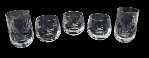 Arte . - CXLV - 5 TAÇAS PARA VINHO TIPO FLAUTA CONFECCIONADA E foto 5