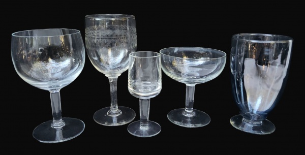 Arte . - CCXCV - 5 COPOS PARA DRINKS CONFECCIONADOS EM VIDRO P foto 6
