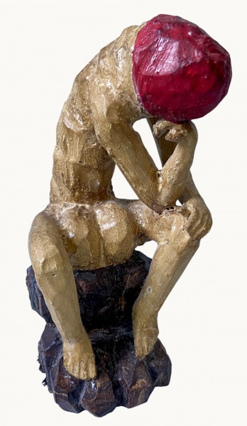 Arte . - 2282 - ESCULTURA DE BUDA CONFECCIONADO EM ESTUQUE MAC foto 8