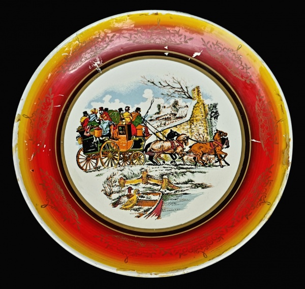 Arte . - 1974 - ORIENTAL - PRATO DE PAREDE DECORADO COM CENA O foto 2