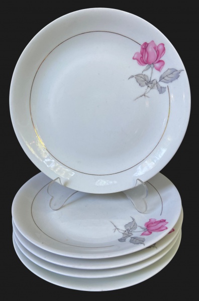 Arte . - 2240 - 11 PRATOS DE SOBREMESA DECORADOS COM FIO PRATA foto 7