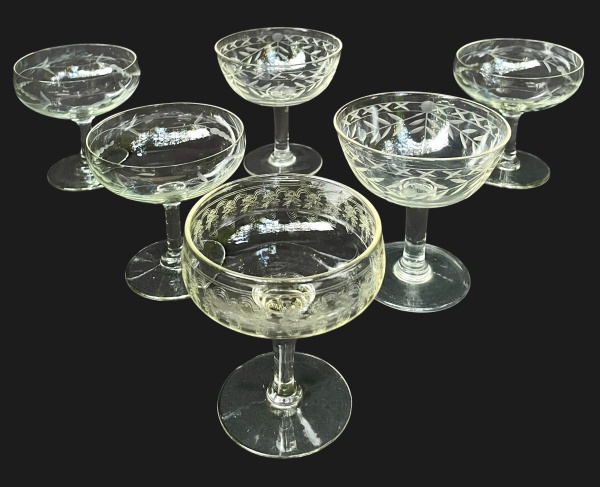 Arte . - CDXIX - 5 TAÇAS PARA VINHO ESTILO FLUTE CONFECCIONADA foto 8
