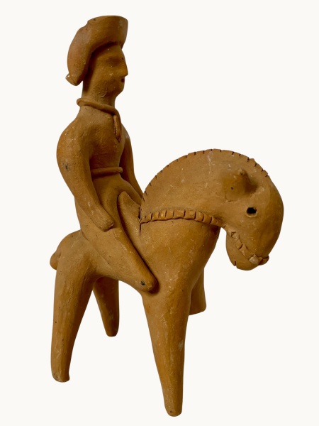 Arte . - 4772 - ESCULTURA CONFECCIONADA EM TERRACOTA COM REPRE foto 2