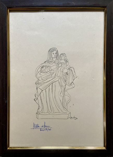Arte . - 3481 - EUGENIO SIGAUD - TÉCNICA MISTA SOBRE CARTÃO - foto 2