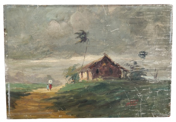 Arte . - 3481 - EUGENIO SIGAUD - TÉCNICA MISTA SOBRE CARTÃO - foto 5