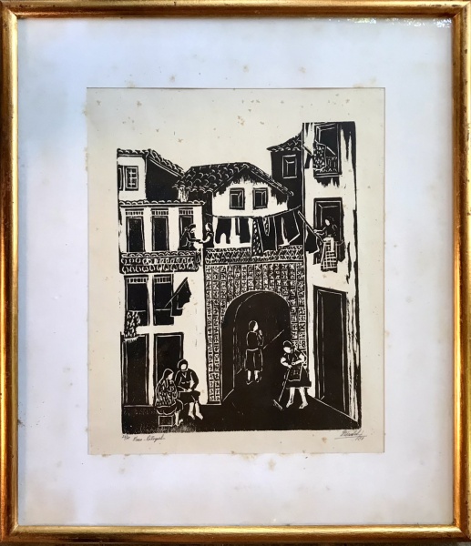 Arte . MISABEL PEDROZA - XILOGRAVURA - INTERIOR DE IGREJA | AS foto 7