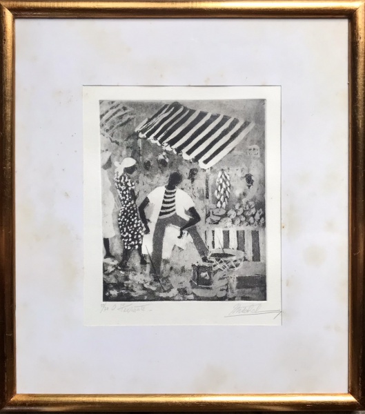 Arte . MISABEL PEDROZA - XILOGRAVURA - LAVADEIRAS | ASSINADO C foto 8