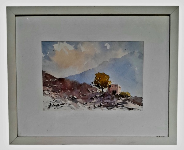 Arte . ASSINATURA NÃO IDENTIFICADA - AQUARELA SOBRE PAPEL - HO foto 6