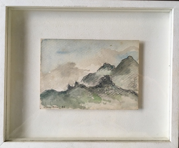 Arte . ASSINATURA NÃO IDENTIFICADA - AQUARELA SOBRE PAPEL - HO foto 7