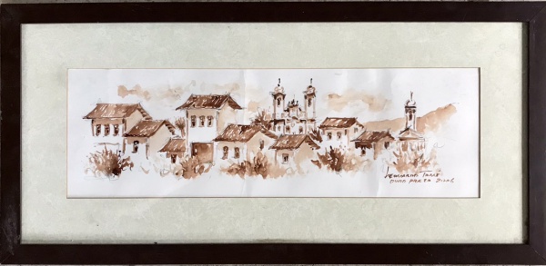 Arte . SEM ASSINATURA - AQUARELA SOBRE PAPEL - CAIS DE PORTO | foto 7