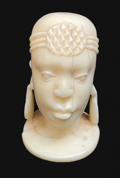 Arte . - 1358 - AFRICA - ESCULTURA COM REPRESENTAÇÃO DE BUSTO foto 2