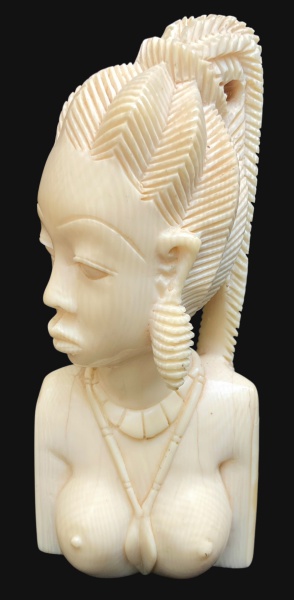 Arte . - 1358 - AFRICA - ESCULTURA COM REPRESENTAÇÃO DE BUSTO foto 6