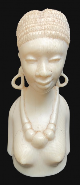 Arte . - 1365 - AFRICA - ESCULTURA COM REPRESENTAÇÃO DE BUSTO foto 1