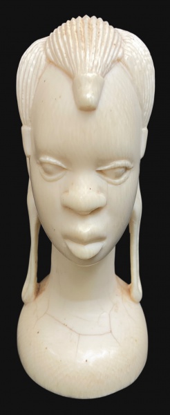 Arte . - 1365 - AFRICA - ESCULTURA COM REPRESENTAÇÃO DE BUSTO foto 3