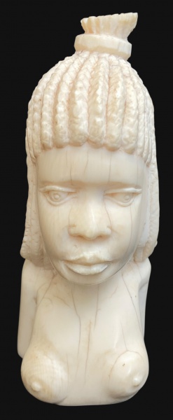 Arte . - 1365 - AFRICA - ESCULTURA COM REPRESENTAÇÃO DE BUSTO foto 5