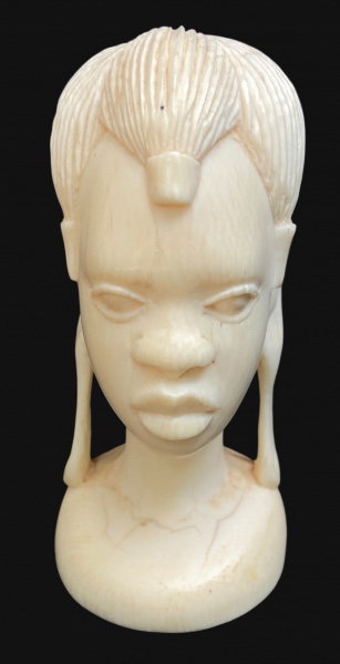 Arte . - 1365 - AFRICA - ESCULTURA COM REPRESENTAÇÃO DE BUSTO foto 6