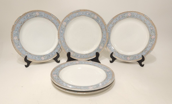 Arte . SCHMIDT - Conjunto de 6 pratos para sopa em porcelana, foto 3