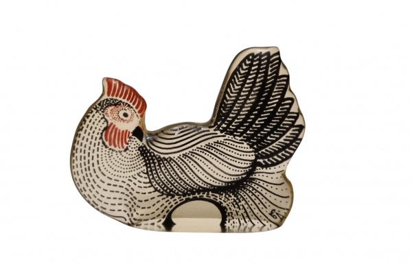 Arte . Galo de Barcellos em barro cozido. Altura: 34cm. foto 1