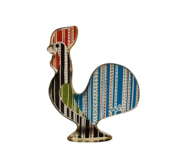 Arte . Galo de Barcellos em barro cozido. Altura: 34cm. foto 2