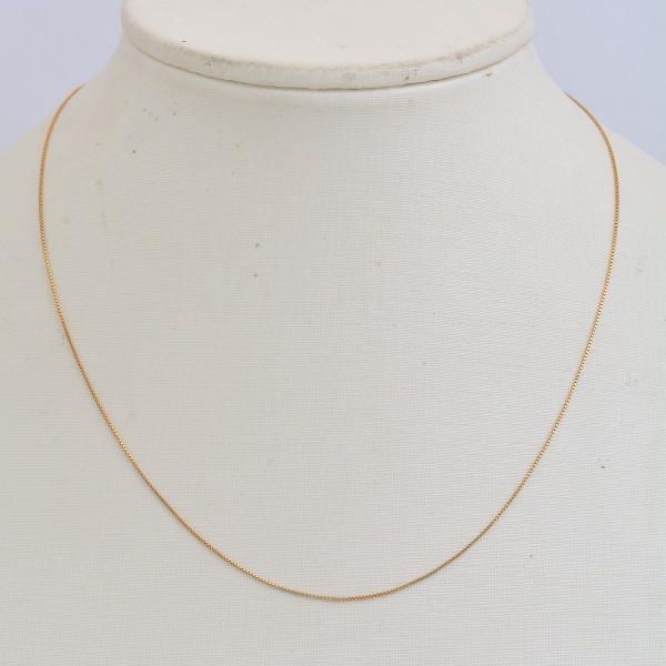 Arte . Cordão em ouro amarelo, 18 K, contrastado, 750, e pinge foto 2
