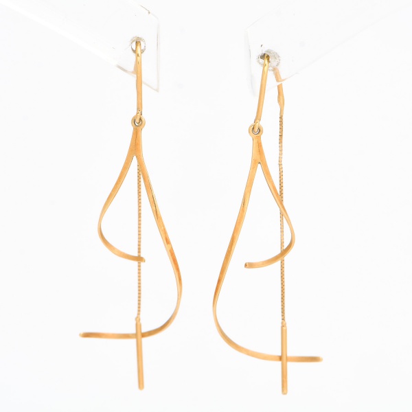 Arte . Cordão em ouro amarelo, 18 K, contrastado, 750, e pinge foto 8