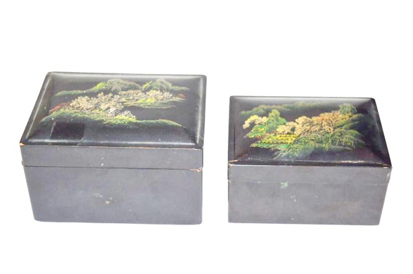 Arte . Caixa cigarreira cerca de 1930, possivelmente em jacara foto 5