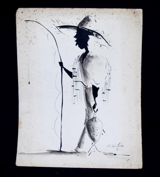 Arte . F. BELTRAN - Masses figura feminina técnica não identif foto 3