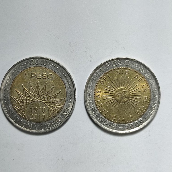 Arte . Lote constando de oito moedas de 20 centavos, Argentina foto 6