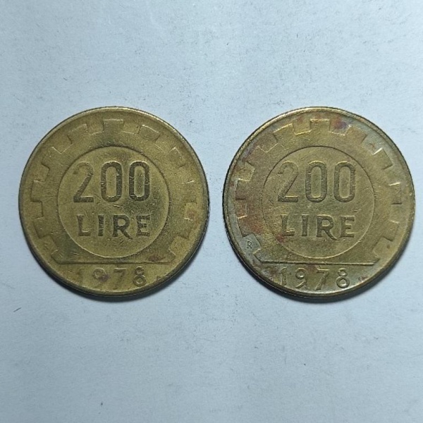 Arte . Cinco moedas Italianas de 50 Liras, datadas de 1978, 19 foto 7