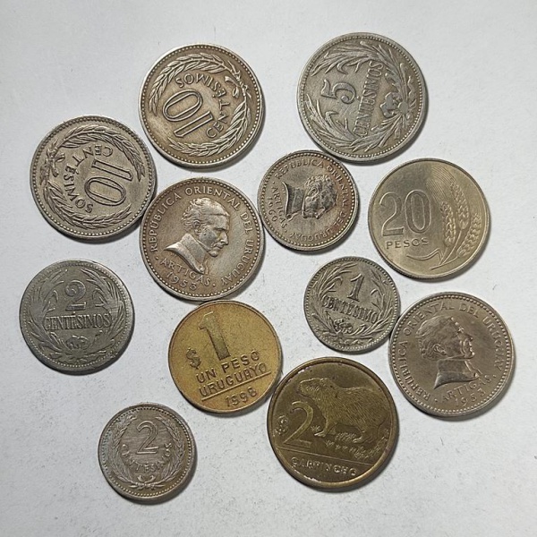 Arte . Quatro moedas de um penny americano (centavo de dólar), foto 5