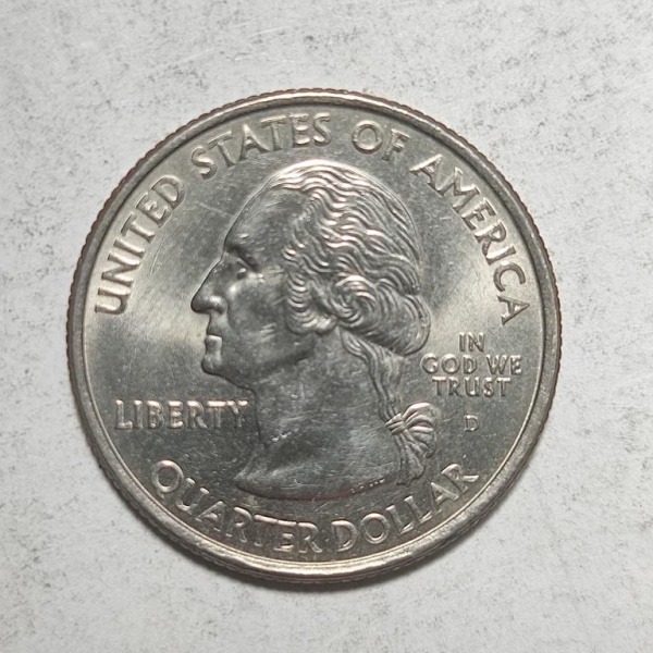 Arte . Moeda americana de 25 centavos de dólar, comemorativa a foto 1