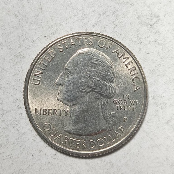 Arte . Moeda americana de 25 centavos de dólar, comemorativa a foto 2